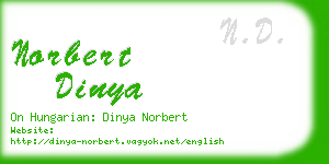 norbert dinya business card